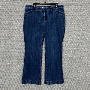 Eddie Bauer Jeans Bootcut Curvy Women's Size 16 Blue Mid Rise Pockets